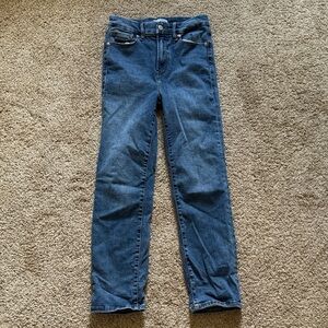 Good American Straight Leg Jeans in Dark Blue Denim